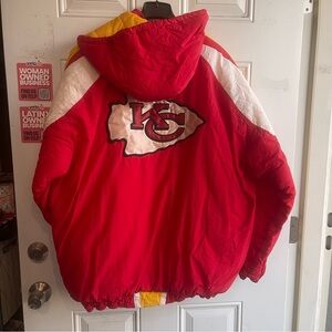 Vintage Kansas City chiefs starter NFL pro line authentic men’s jacket size XL